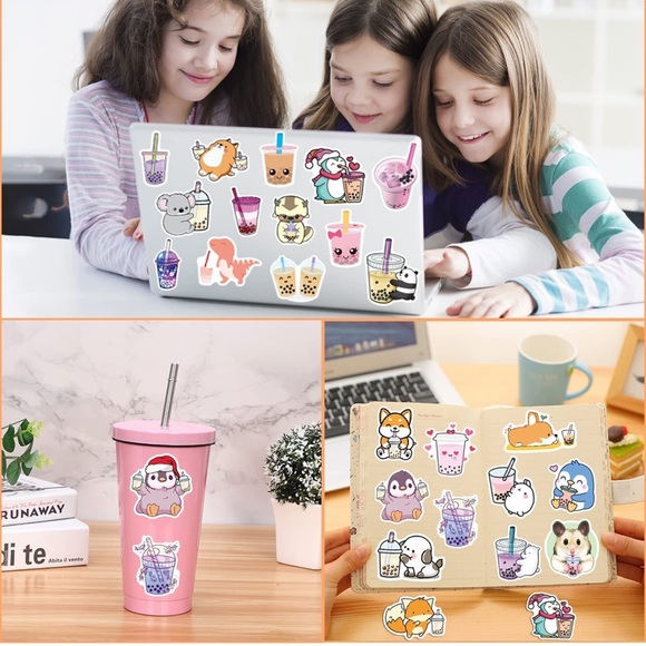Kawaii Bubble Tea 12 Vinyl Stickers - Mystery Bundle - Picture 4 of 6